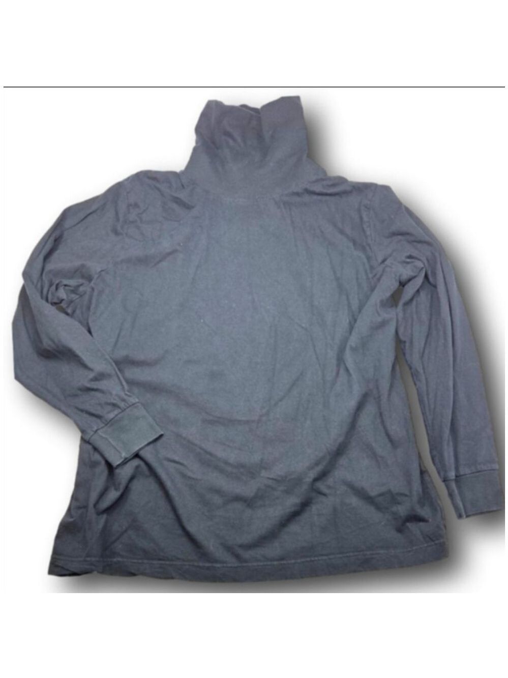 Women's Black Long Sleeve Turtleneck Tee 2X